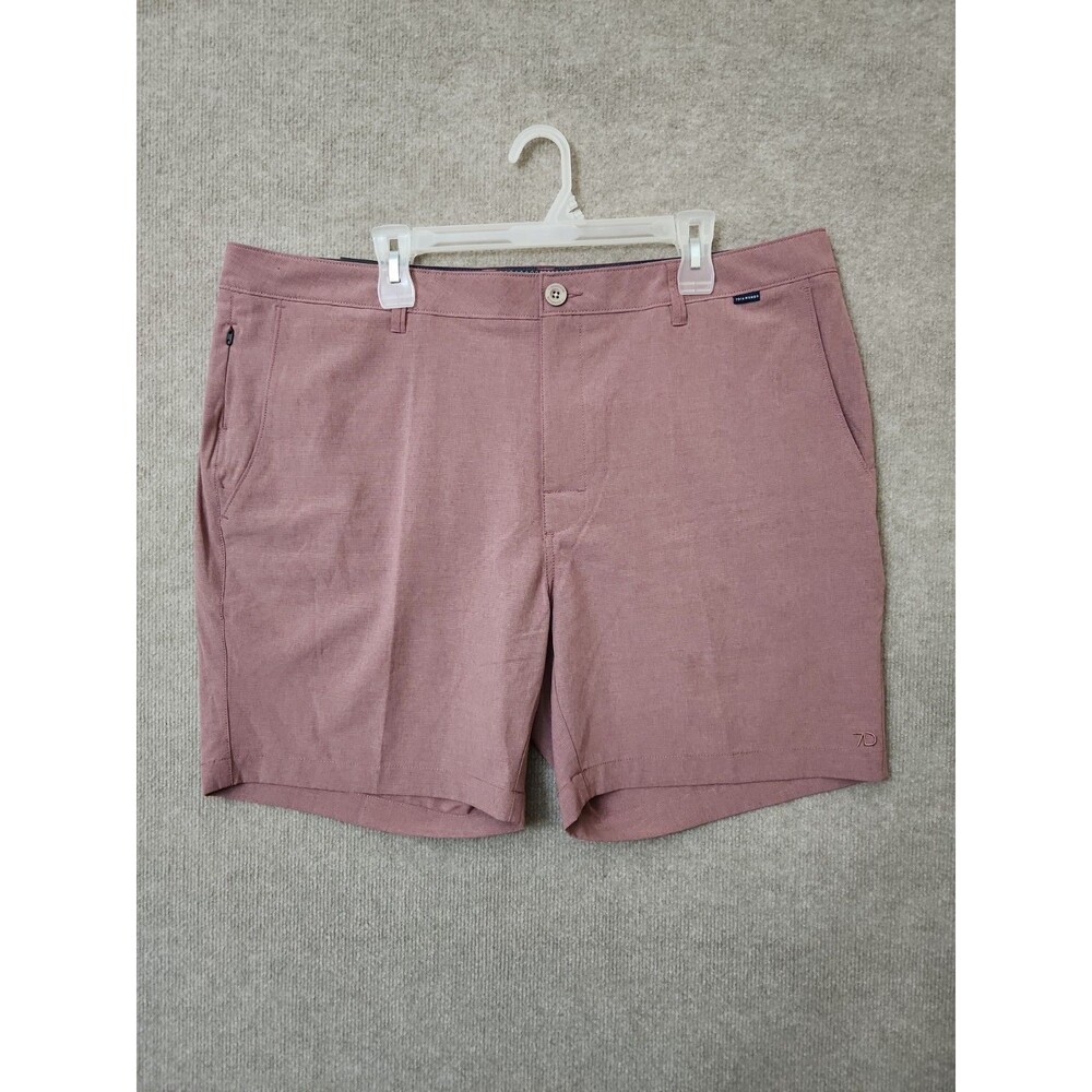 7 Diamonds Performance Shorts Mens 40 Dusty Rose Lightweight 4 Way Stretch NEW